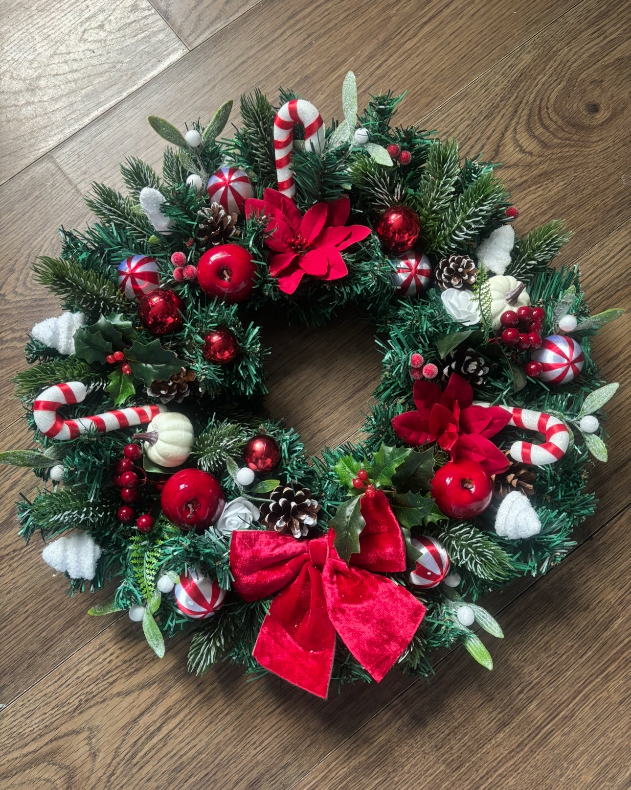 Candy cane wreath