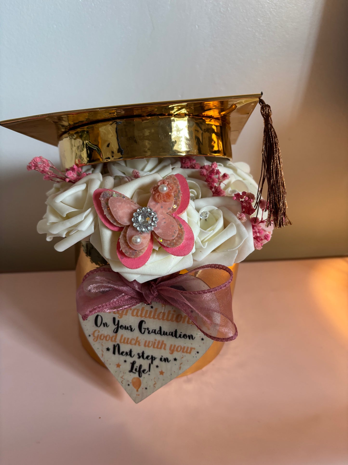 Graduation gift floral box