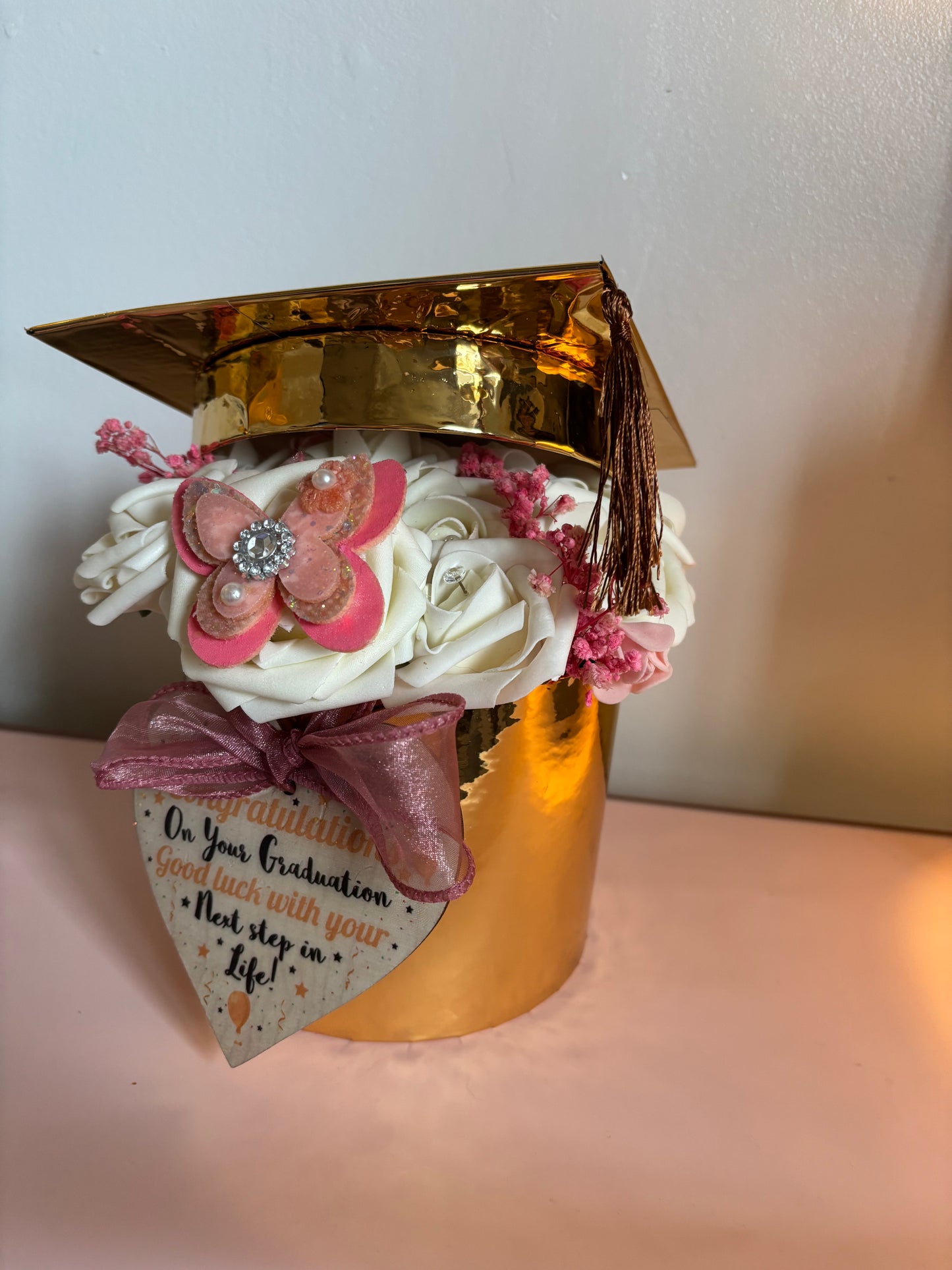 Graduation gift floral box